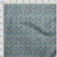 thumbnail image 4 of oneOone Cotton Flex Royal Blue Fabric Asian Suzani Floral Craft Projects Decor Fabric Printed By The Yard 40 Inch Wide, 4 of 4