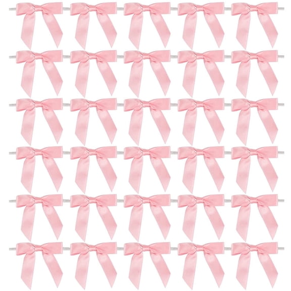 50 PCS pink bows, elegant and delicate, suitable for gift wrapping, handmade decoration, gift box embellishment, party decoration and other occasions.