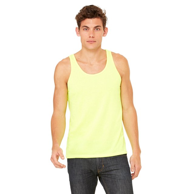 The Bella + Canvas Unisex Jersey Tank Top - NEON YELLOW - 2XL