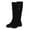 Black, variant on Jienlioq Women'S Winter Boots Oversized Thickened Warm Cotton Boots Belt Buckle High Sleeve Boots Zipper Knight Boots