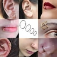thumbnail image 5 of 2Pcs Titanium Nose Rings 20G 18G 16G Nose Rings Hoops Septum Clicker Hinged Segment Ring Cartilage Helix Tragus Conch Daith Rook Nostril Hoop Piercing Earring, Diameter 5mm to 12mm, 5 of 6
