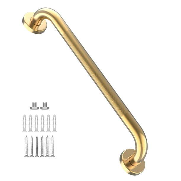 24 Inch Gold Shower Grab Bar, ZUEXT Stainless Steel Bathroom Grab Bar,Bathroom Balance Bar