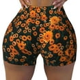 thumbnail image 2 of Haiem Daisies No Front Seam Biker Shorts for Women Yoga Workout Gym Bike Shorts with Tummy Control Moisture-Wicking-Large, 2 of 9