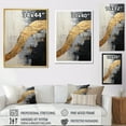 thumbnail image 4 of Designart "Gold Pottery In Gray Minimalism" Abstract Spirals Floater Framed Wall Decor, 4 of 5