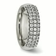 thumbnail image 5 of Titanium Multi-row CZ Ring, 5 of 12
