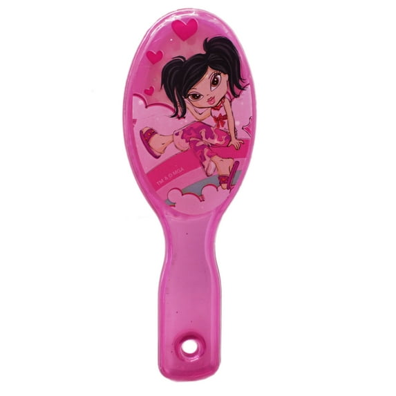 Bratz Pink Colored Mini Translucent Plastic Hairbrush