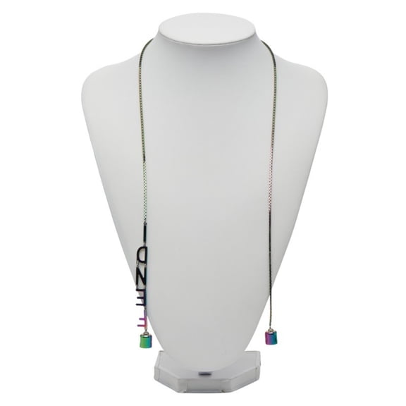 Pre-Owned Fendi Air Pods Strap Necklace, Rainbow Plated, Women's, FENDI (Good)