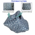 thumbnail image 4 of DODO NICI Car Seat Cover Baby, nursing cover, stretchy, Gray Arrows, self-contained Pouch, 1 Pack, 4 of 6