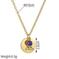 thumbnail image 3 of Ohmyroo Delicate Mirror Titanium Steel Engraved Necklace Personalized Round Pendant Birthday Gift For Family, 3 of 9