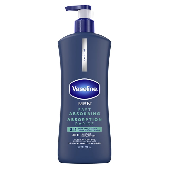 Corps, visage et mains 3en1 Lotion corporelle à absorption rapide Vaseline Men