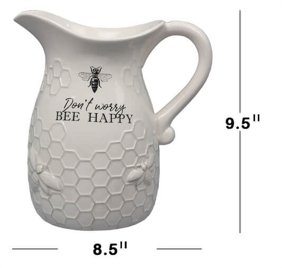 Youngs 18567 Ceramic Bee Water Pitcher