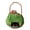 Green, variant on Halloween Treat Bag with Handle, Green Reusable Polyester Candy Tote, 5.3 x 9 Inch Trick or Treat Goodie Tote for Party Favors Supply (#GN)