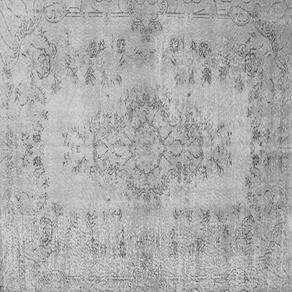 Ahgly Company Indoor Square Persian Gray Traditional Area Rugs, 5' Square