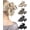 4.1" Black+Grey+Dark Brown+Light Brown, variant on 4 Pack Cute Bow Claw Clip for Women, Nonslip Large Matte Strong Hold Bows Hair Clips for Thin and Thick Hair | Chic Hair Styling Accessories