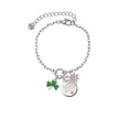 thumbnail image 2 of Delight Jewelry Silvertone Translucent Green Shamrock Silvertone Discover Dream Explore Zoey Charm Bracelet, 6.5+2" Extender, 2 of 4