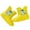 Yellow, variant on Girls Rain Boots Kids Rainboots Toddler Glitter Waterproof Lightweight Easy-on Handles Outdoor
