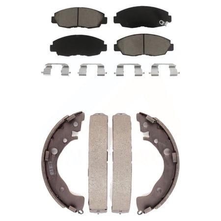 Transit Auto Front Rear Ceramic Brake Pads and Drum Shoes Kit for Car Honda Civic Insight KCN-100397