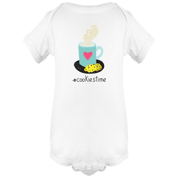 Hashtag Cookies Time Doodle Bodysuit Infant -Image by Shutterstock, Newborn