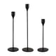 thumbnail image 2 of JUEGO DE CALAS DE VELAS, Black 3pcs Matte Romantic Matte Modern Design Metal Candlestick Suptor de Óxido Para Comedor, 2 of 8