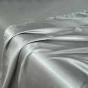 NTBED Satin Sheets Queen Gray Luxury Silky Bed Sheets 1800 Microfiber Sheet Set 4 Pcs