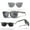 Black Lens - Clear Grey Frame (Bocas Stingray), variant on WOOSH Polarized Sunglasses for Men and Women - Lightweight Unisex Sun Glasses with UV Protection for Driving Fishing, Running, Sports, Beach and Outdoors (Oceanic)