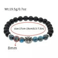 thumbnail image 3 of RSAMD Fashion Men's Women' s Natural Lava Stone Owl 8MM Beads Charm Bracelets Jewelry-505-33, 3 of 3