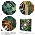 thumbnail image 3 of Designart "Tigers In Asian Painting VI" Asian Floater Framed Canvas Print, 3 of 7