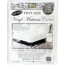 Heavy Vinyl Mattress Cover Twin Size Bed White 100% Waterproof Plastic Protector