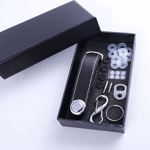 Porta Llaves de Cuero ER Llavero Desmontable Inteligente de Bolsillo para Hombre