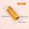 thumbnail image 1 of Gold Aluminum Clad Power Resistor Resistance 100W, 8 Ohm 8R, 1 of 5