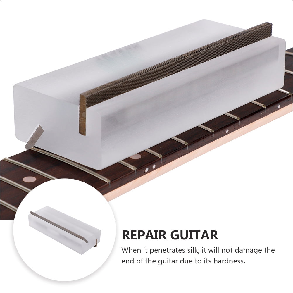ELAYARD Guitar Nut Fret Files Fret End Bevel File Acrylic 1Pcs Luthier Tool