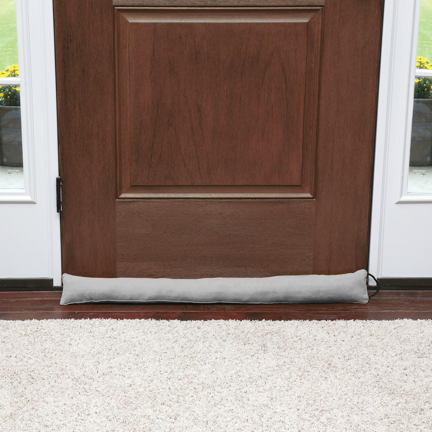 Home District Draft Dodger Faux Suede Weighted Door and Window Breeze