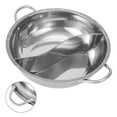 thumbnail image 4 of chengsi 28/30cm Chinese Hot Pot Stainless Steel Induction Cooker Gas Stove Compatible Pots Home Kitchen Cookware Soup Cooking Pot, 4 of 10