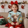 thumbnail image 4 of Xoenoiee Highland Cattle Butterfly Flower Print Sweatshirt for Girls Ruffle Pullover Top Casual Long Sleeve Shirt Kids Crewneck Sweater Streetwear, Size 1-2 Years, 4 of 7