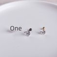 thumbnail image 2 of Pendientes de circonitas con diamantes blancos redondos para hombres y mujeres, pendientes de moda coreanos, 2 of 5