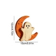 thumbnail image 4 of Chmadoxn 5.9" Cute Wooden Halloween Figurine Decor, Hand-Carved Rustic Freestanding Tabletop Ornament with Big Eyes, Weathered Wood Statue for Home Mantel Tiered Tray Shelf, 4 of 7