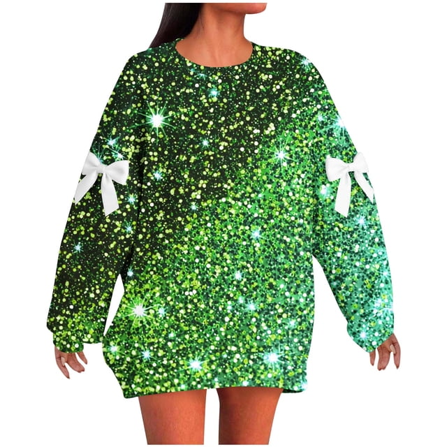 HVOBTTY Chandail-Over pour Femmes, Style Confortable de Noël, Épaule Dénudée, Couleur Unie, Vert Armée, P