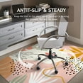 thumbnail image 5 of Office Chair Mat for Hardwood & Tile Floor 36"x48",Pink Boho Cute Aesthetic Abstract Tropical Leaves Computer Rolling Chair Mat, 5 of 13