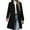 Black, variant on Women's Fashion Long-Line Slim-Fit Coat Solid-Colour Long-Sleeved Outerwear, Elegant Wool Blend, Perfect for Fall and Winter, Office and Casual Occasions,Pink 2XL