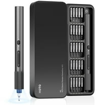 HOTO W2 25 in 1 Electric Precision Screwdriver Set, LED Repair Tool Set for Phone Camera Laptop Watch, Black