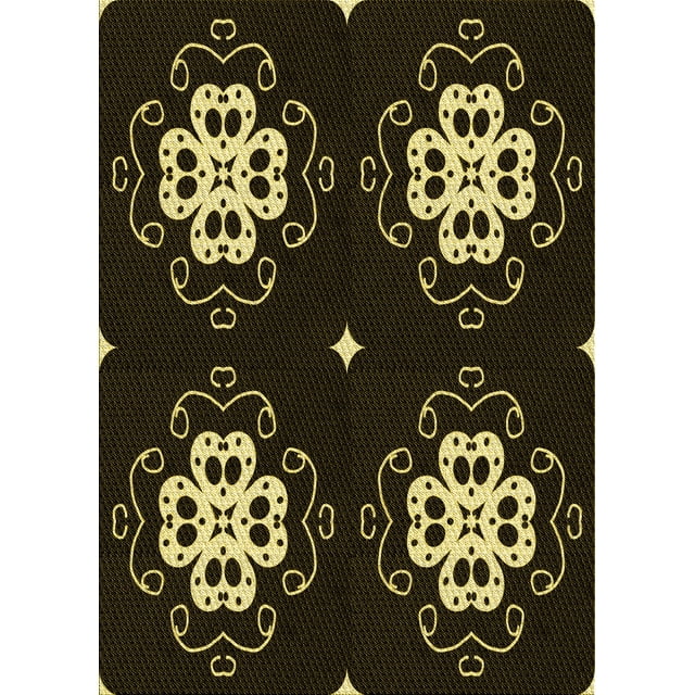 Ahgly Company Machine Washable Indoor Rectangle Transitional Night Black Area Rugs, 2' x 5'