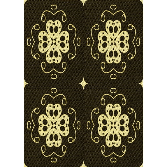 Ahgly Company Machine Washable Indoor Rectangle Transitional Night Black Area Rugs, 6' x 9'