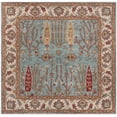 thumbnail image 2 of Safavieh Heritage Donette Oriental Wool Area Rug, Blue/Ivory, 6' x 6' Square, 2 of 8
