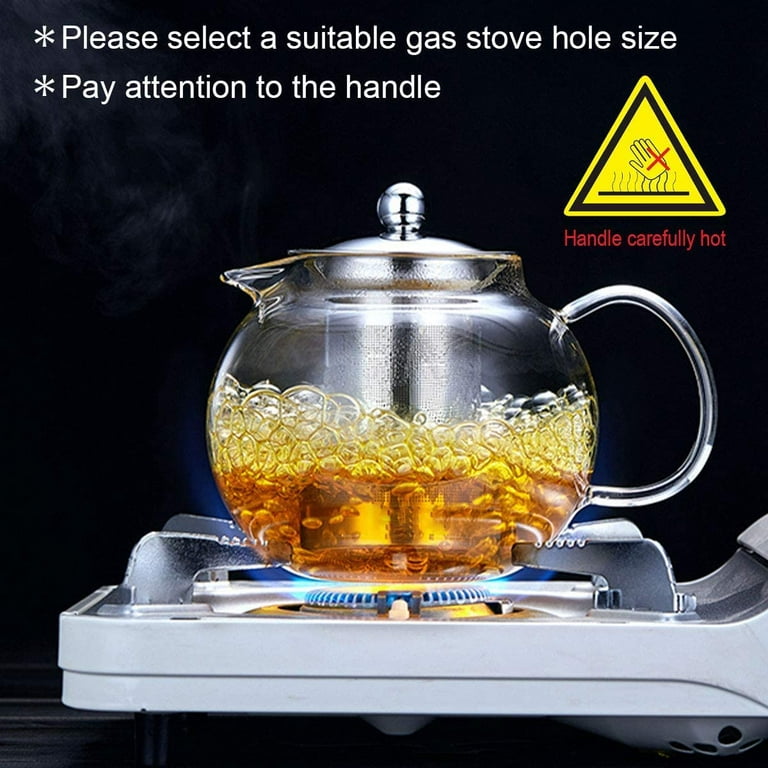 Glass Teapot with Removable Infuser OBOR Stovetop Safe Kettle Blooming and  Loose Leaf Tea Maker Set 650ml/22oz 