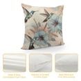 thumbnail image 4 of BCIIG  Hummingbird Throw Pillow Cushion Cover, Birds and Hibiscus Flowers Nostalgia Antique Design Classical, Decorative Square Accent Pillow Case for Living Room &amp; Bedroom,, 4 of 5