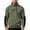 Army Green, variant on Mens Half Zip Fleece Sweatshirt- Stand Collar Warm Pullover Long Sleeve Casual Outdoor Tops With Zipper Chest Pocket Gray Size L