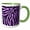Green/White, variant on 3drose, Purple and Black Zebra Print, 15oz Mug