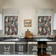 thumbnail image 4 of Mushroom (25) Kitchen Curtain Valance 3 Piece Home Curtains and Valance Set Curtain Sink Window Decor Window Treatment Tier 27.5x36 Length, 4 of 6