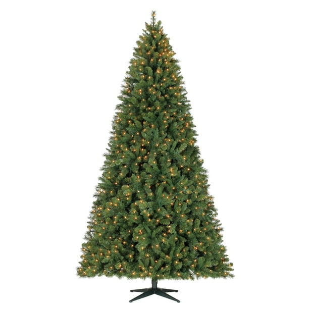 Holiday Time Pre-Lit 9' Woodlake Spruce Artificial Christmas Tree, Clear-Lights - Walmart.com