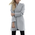 thumbnail image 1 of Manteau Long pour Femme, Cardigan Veste Uni à devant Ouvert avec Design à Manches Courtes, 1 of 4